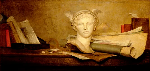 Natura morta con attributi delle arti, 1765-66